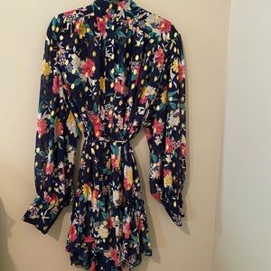 Beautiful sheer floral dress with underneath slip & gold details.